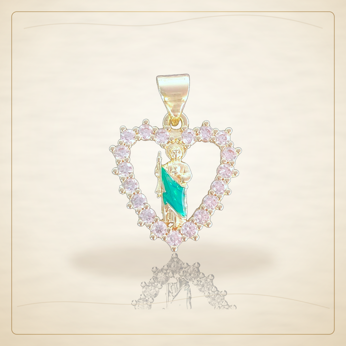 Oro Laminado · Dije Sacred Heart San Judas / Sacred Heart San Judas Pendant — Golden Shop 11