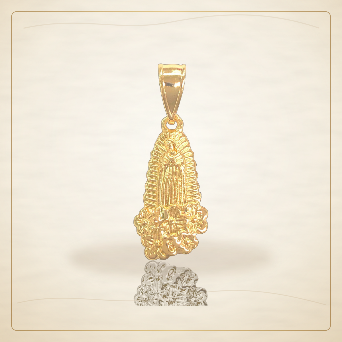 Oro Laminado · Dije Guadalupe Eternal Flower / Guadalupe Eternal Flower Pendant — Golden Shop 11