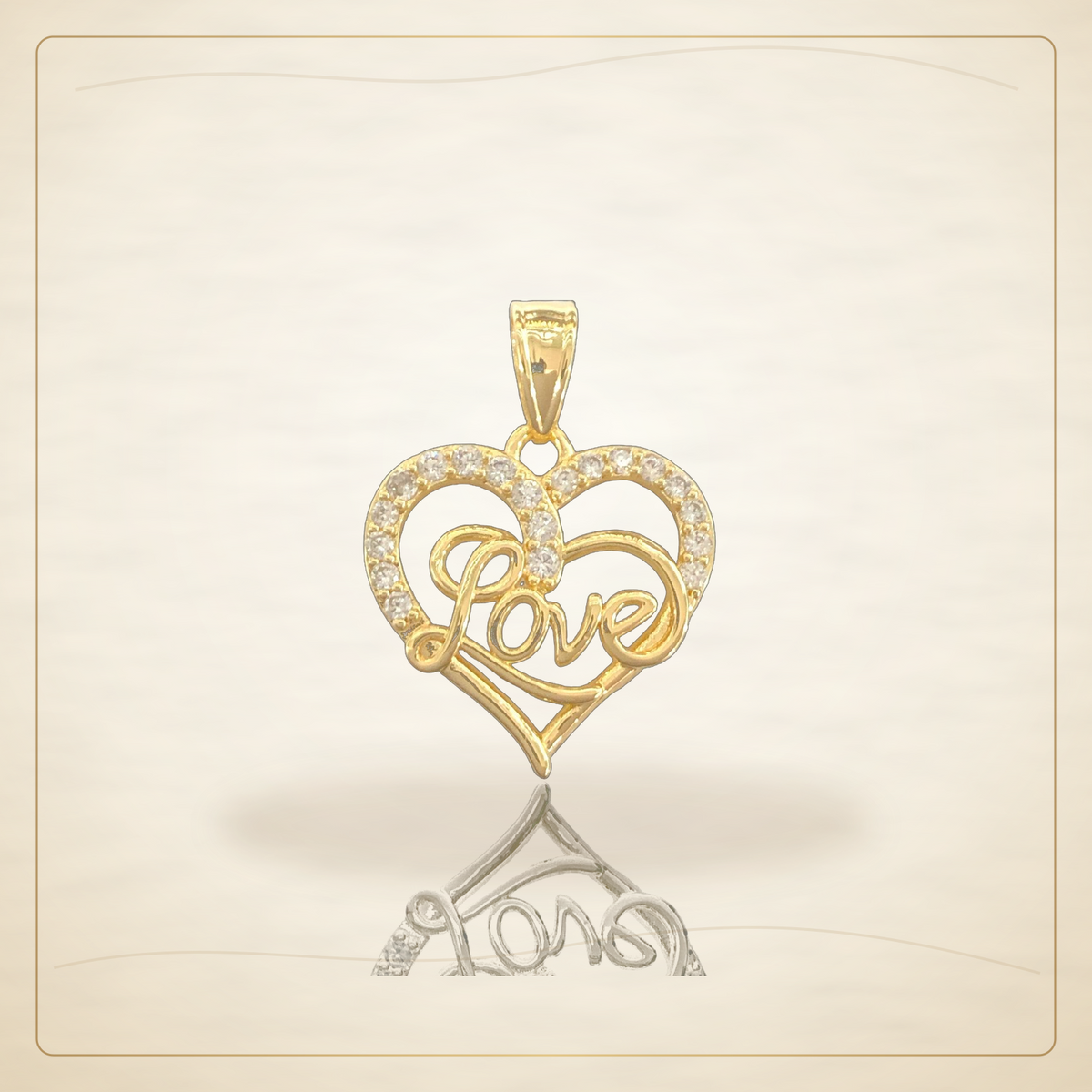Oro Laminado · Dije Eternal Love Heart / Eternal Love Heart Pendant — Golden Shop 11