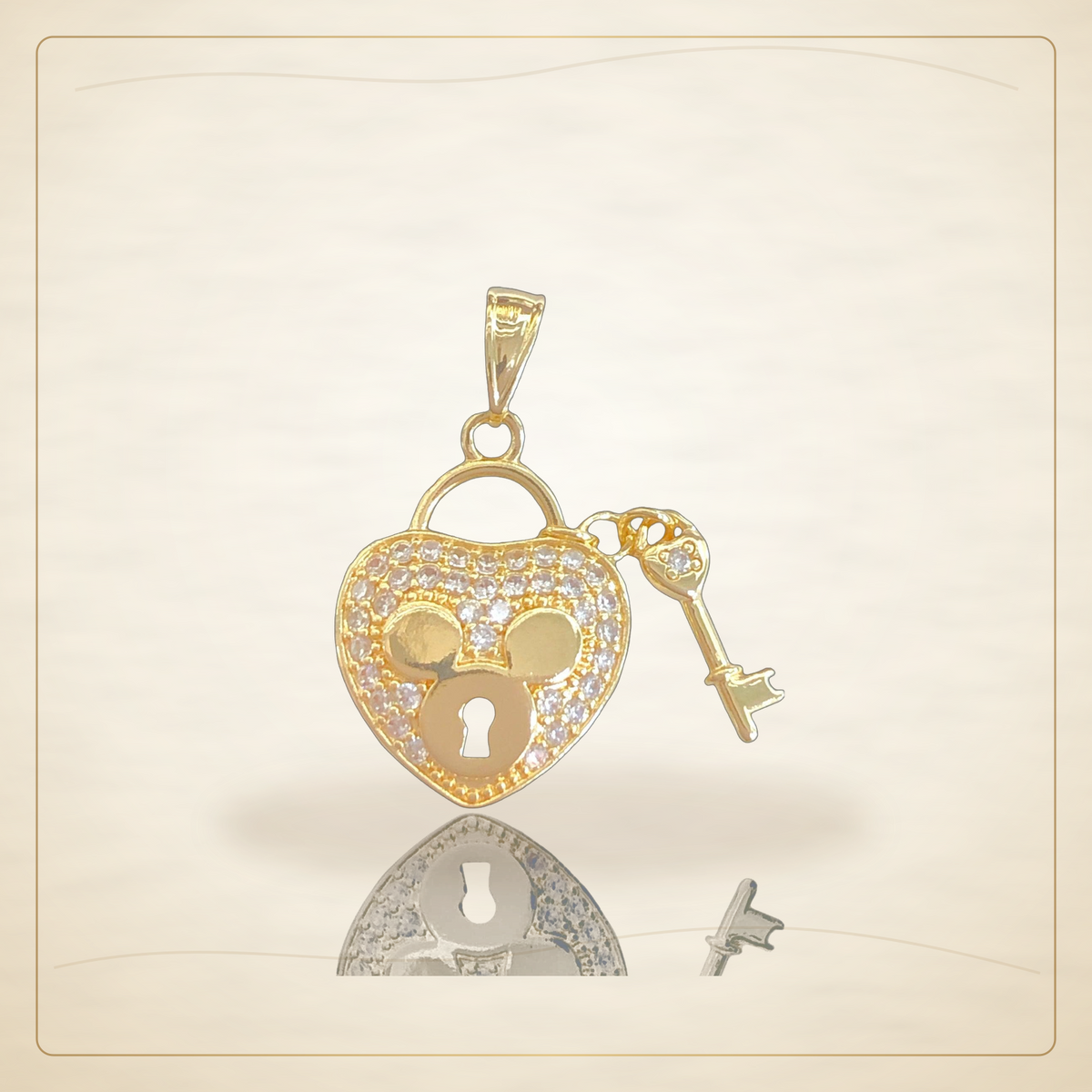 Oro Laminado · Dije Teddy Bear Heart Locket / Teddy Bear Heart Locket Pendant — Golden Shop 11