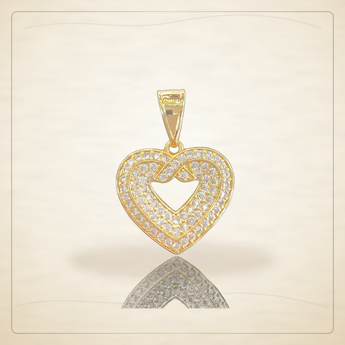 Oro Laminado · Dije Amelia Filigree Heart / Amelia Filigree Heart Pendant — Golden Shop 11