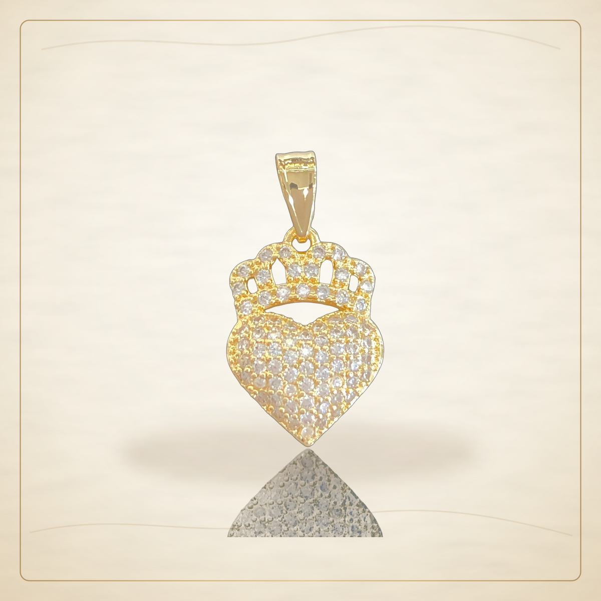 Oro Laminado · Dije Crowned Princess Heart / Crowned Princess Heart Pendant — Golden Shop 11