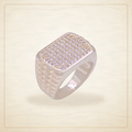 Oro Laminado · Anillo Zirconia Studded Mens Signet / Zirconia Studded Mens Signet Ring — Golden Shop 11
