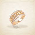Oro Laminado · Anillo Geneva Curb Link Interlocking / Geneva Curb Link Interlocking Ring — Golden Shop 11