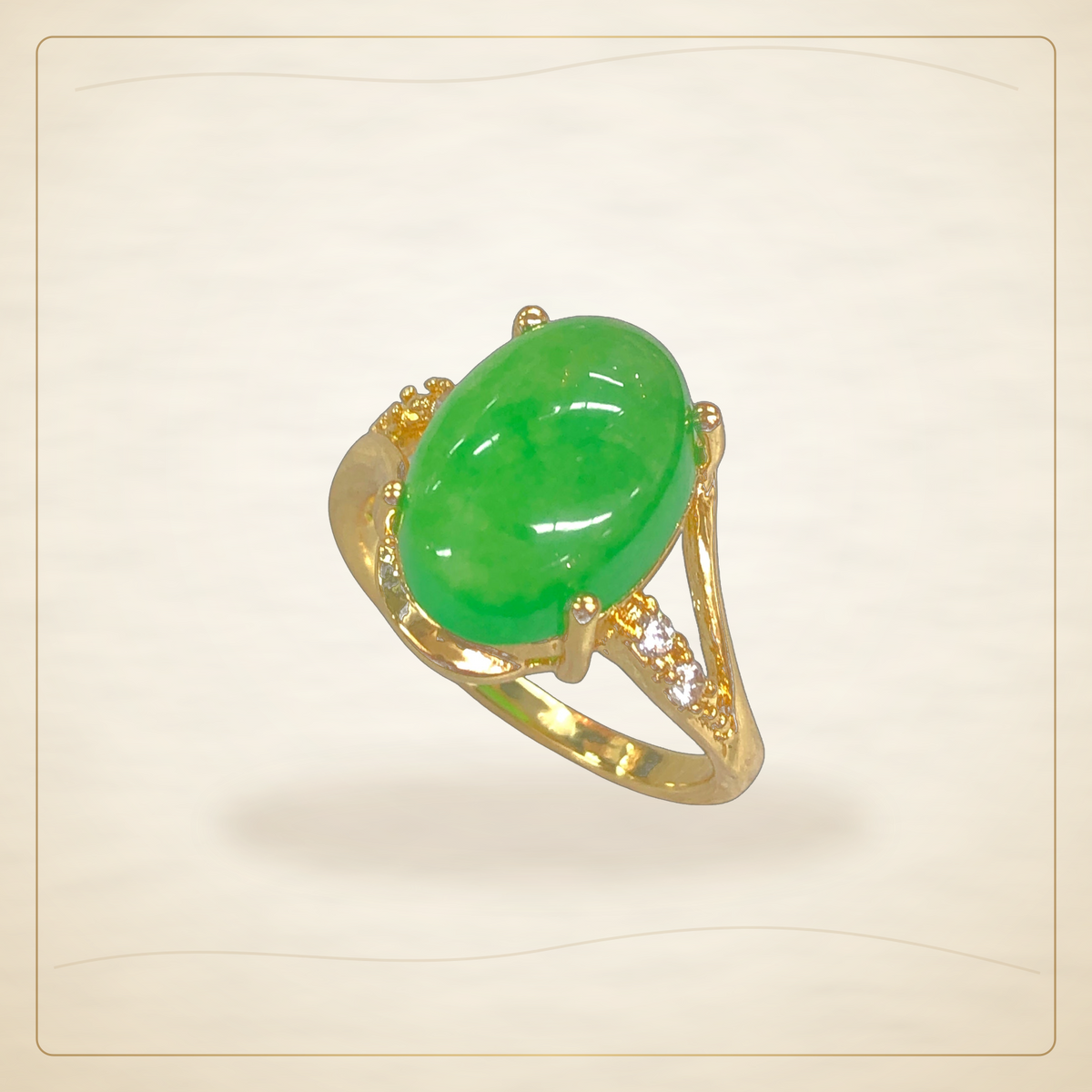 Oro Laminado · Anillo World Fortune Jade / World Fortune Jade Ring — Golden Shop 11