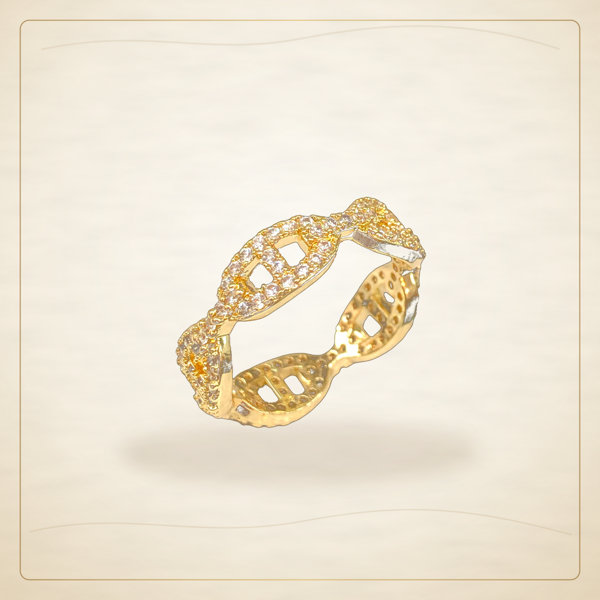 Oro Laminado · Anillo Fancy Venetian Mariner Link Eternity / Fancy Venetian Mariner Link Eternity Ring — Golden Shop 11