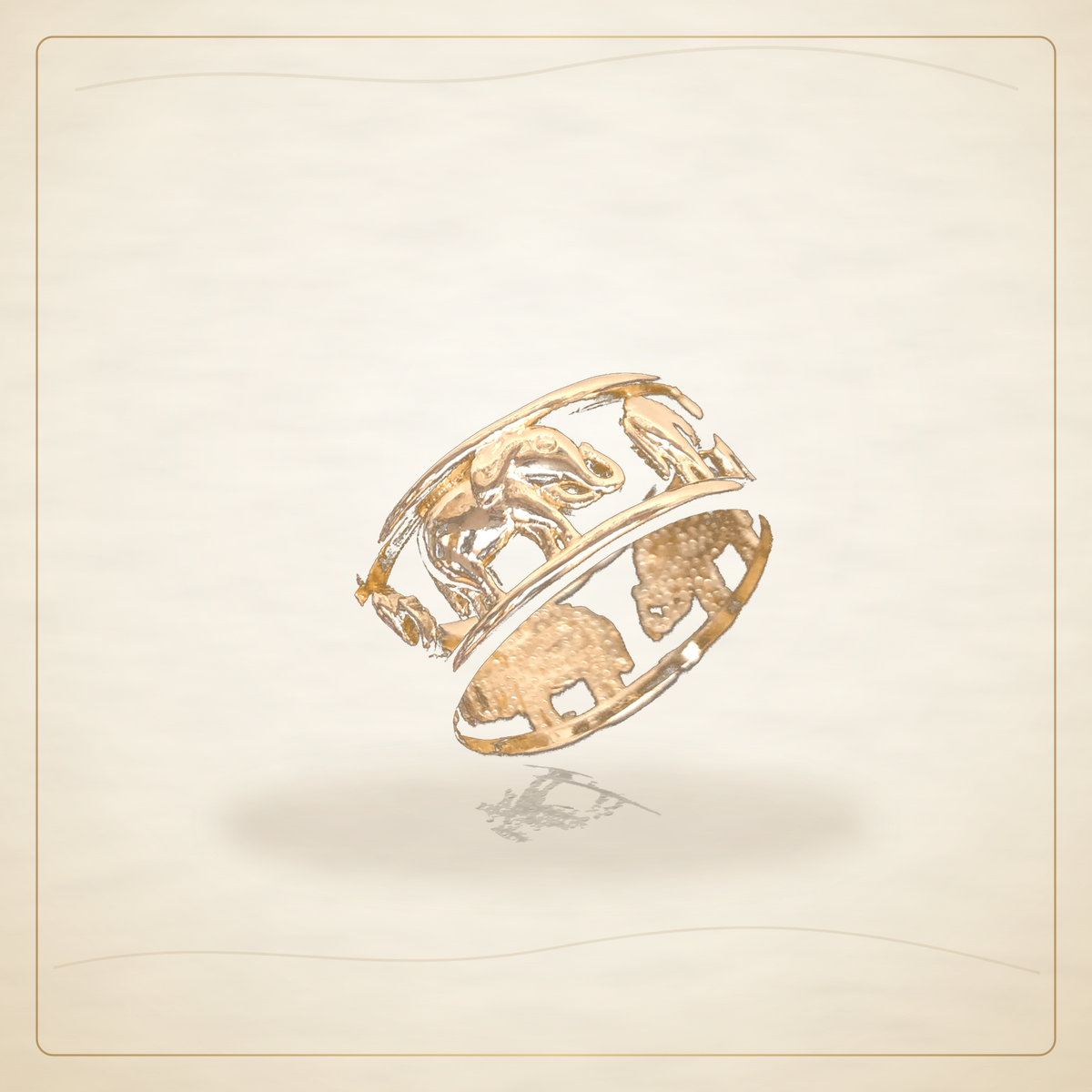 Oro Laminado · Anillo Africana Infinity Elephant / Africana Infinity Elephant Ring — Golden Shop 11