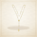 Oro Laminado · Rosario Tricolor 6mm Cross Cut Bead / Tricolor 6mm Cross Cut Bead Rosary — Golden Shop 11