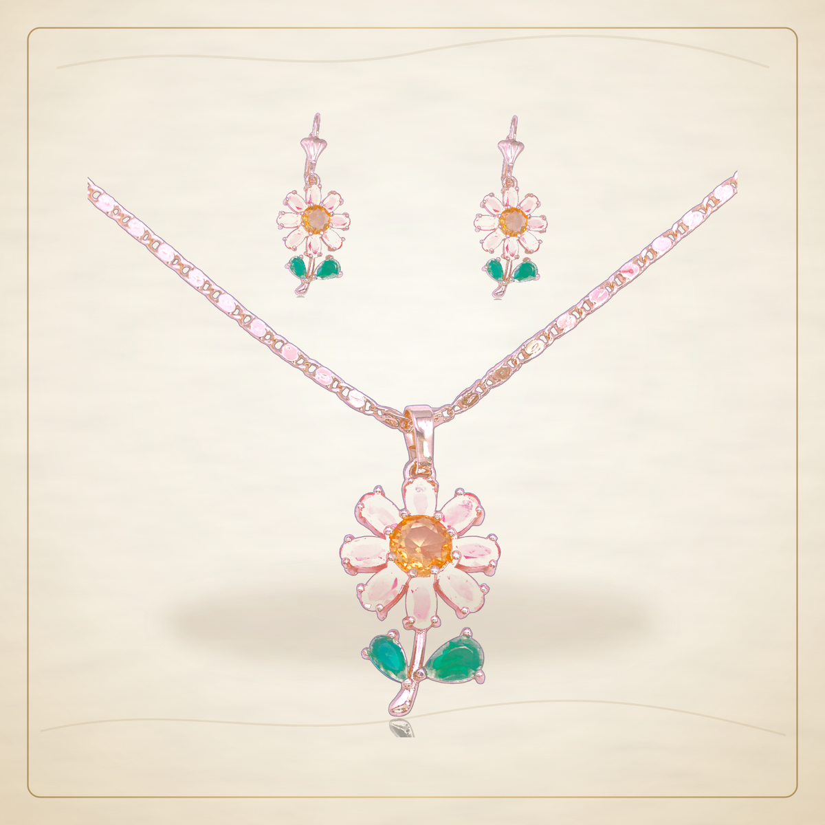 Oro Laminado · Set Eternal Sunflower Zirconia / Eternal Sunflower Zirconia Set — Golden Shop 11