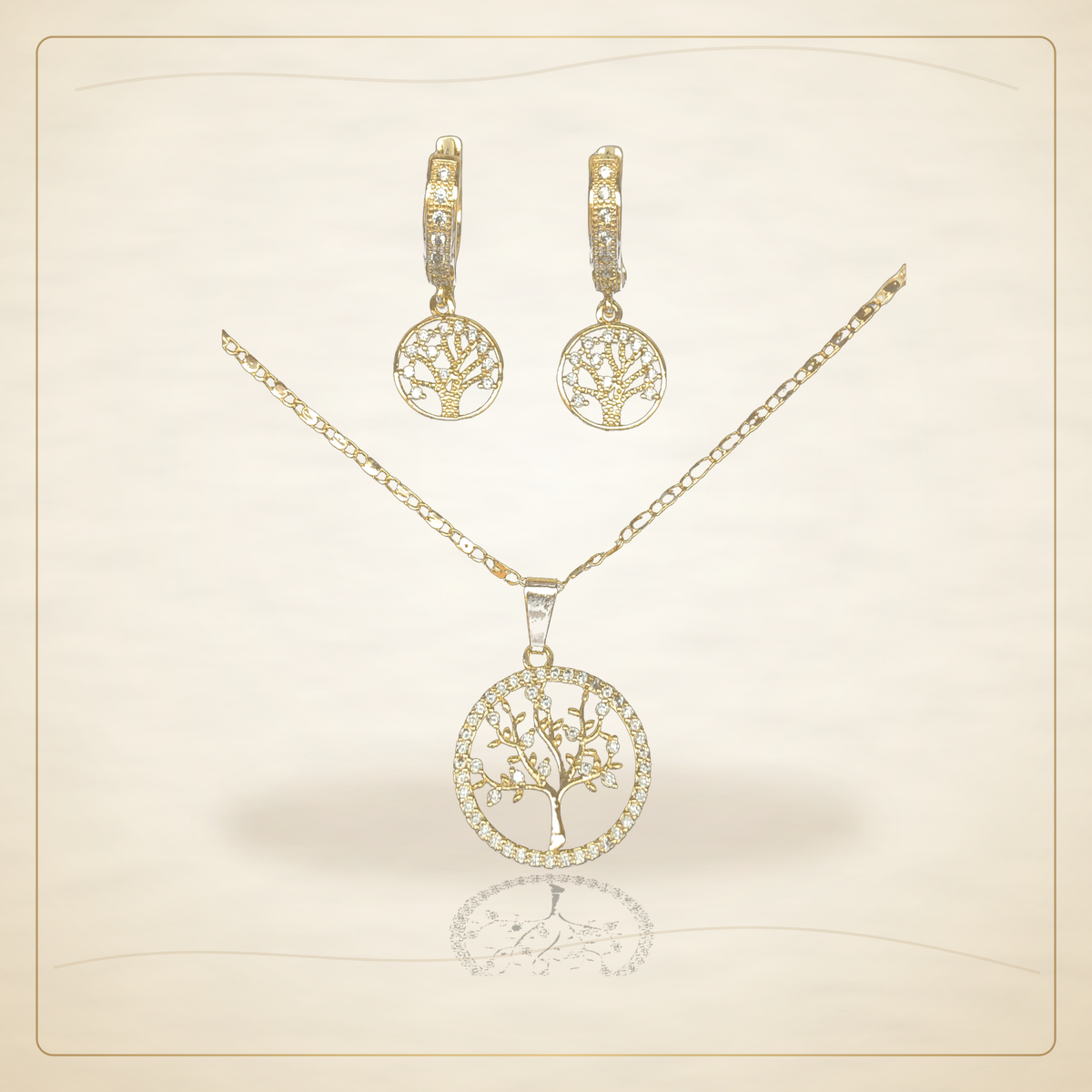 Oro Laminado · Set Nordic Tree of Life Zirconia / Nordic Tree of Life Zirconia Set — Golden Shop 11