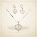 Oro Laminado · Set Lady Guadalupe Zirconia Heart / Lady Guadalupe Zirconia Heart Set — Golden Shop 11