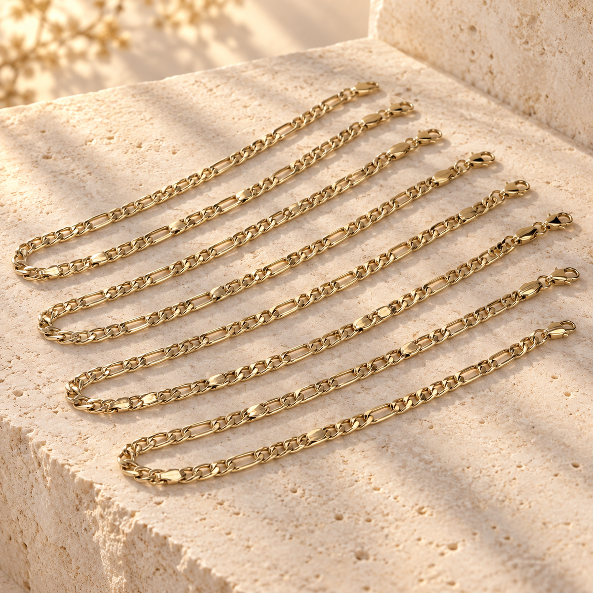 Gold Filled Figaro Link Chain (Pack of 6)