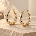 Aretes Aro Dorado
