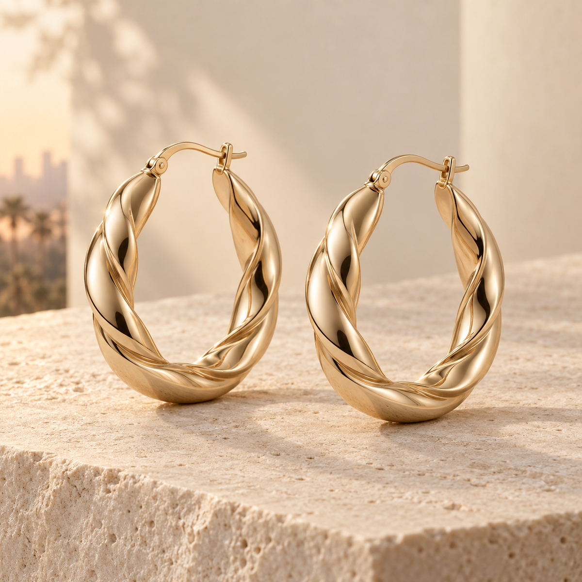 Aretes Aro Dorado