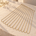Thin Gold Filled Paperclip Link Chain (Pack of 12)